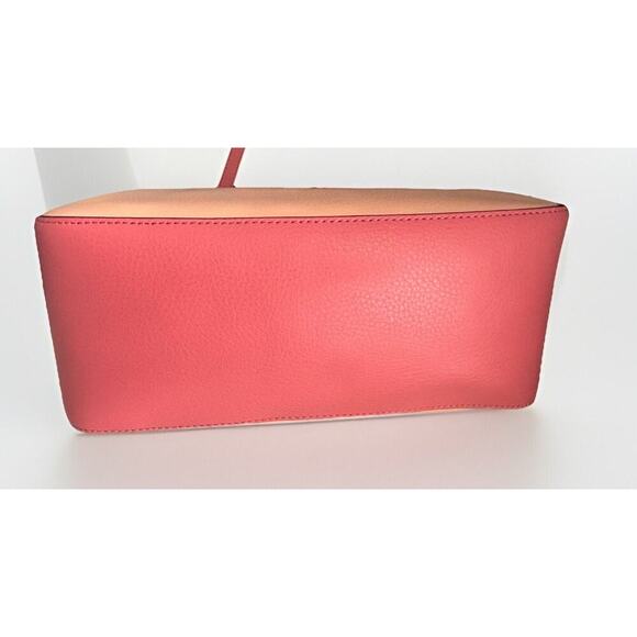 New Coach Leather Tote 27 Bag Pink Peach Blush C5775 Horse Carriage Colorblock - Picture 16 of 16